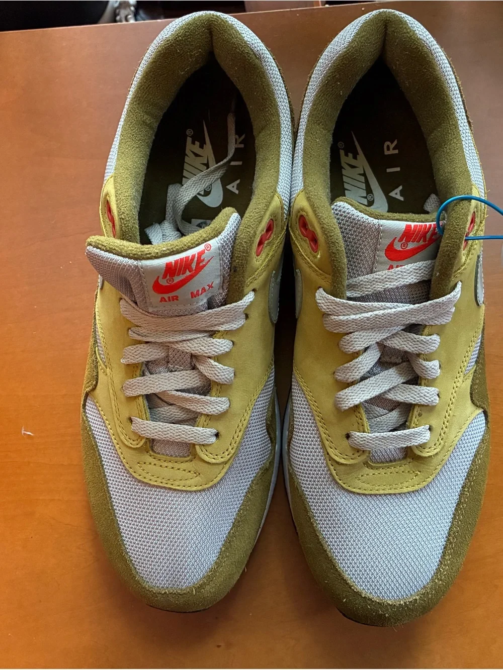 Nike Olive Air Max 1 Premium Retro Olive Curry Pack Sneakers 9.5M